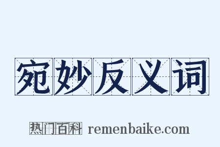 宛妙反义词是什么意思的图片